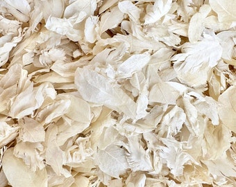 Ivory Wedding Confetti Petals | Ivory Biodegradable Confetti | Dried Wedding Confetti Petals | Throwing Confetti | Real Dried Petals