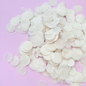 Coriandoli biodegradabili color crema avorio per matrimonio / Coriandoli di carta beige chiaro / Coriandoli di fazzoletti da lancio / Sacchetto da 20 g / 20 manciate