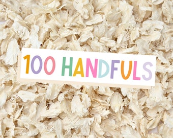 100 ivoren bruiloftsconfettibloemblaadjes | Biologisch afbreekbare confetti | Gedroogde bruiloftconfettibloemblaadjes | Confetti gooien | Echte gedroogde bloemblaadjes