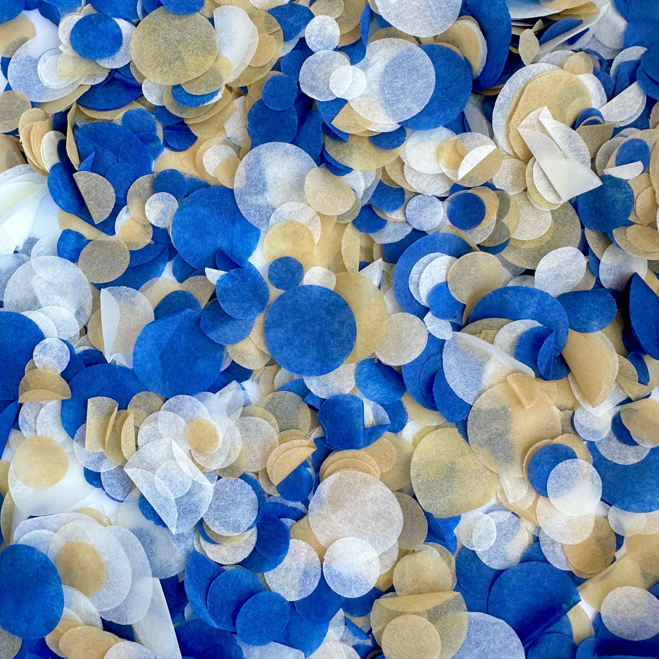 Navy Blue Gold and White Biodegradable Wedding Confetti Etsy