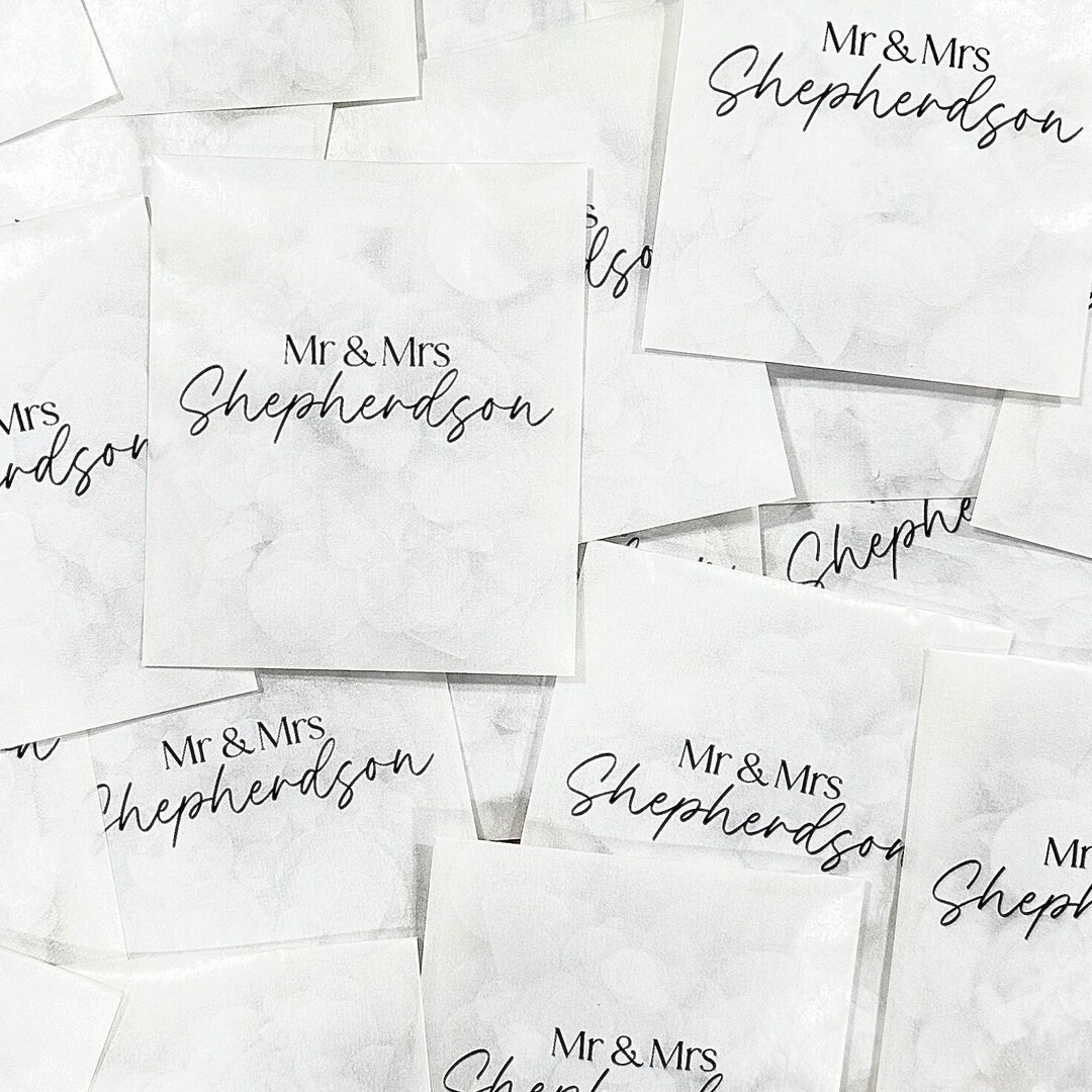 Wedding Confetti Bags Personalised Bags Paper Circle Confetti Packs