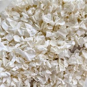 White Wedding Confetti Petals | Pure White Biodegradable Confetti | Dried Wedding Confetti Petals | Throwing Confetti | Real Dried Petals