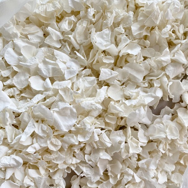 White Wedding Confetti Petals | Pure White Biodegradable Confetti | Dried Wedding Confetti Petals | Throwing Confetti | Real Dried Petals