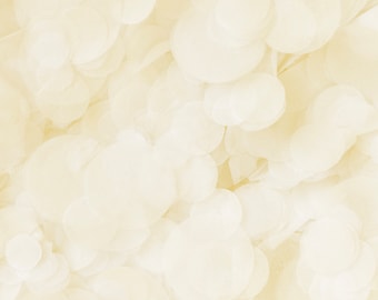 Ivory Biodegradable Wedding Confetti | Paper Circle Confetti | Throwing Tissue Confetti | 20g Bag | 20 Handfuls