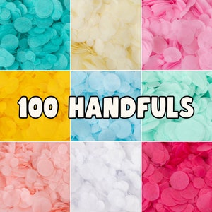 Confezione da 100 coriandoli per ospiti / Coriandoli per matrimonio / Colori arcobaleno / Coriandoli di carta biodegradabili / Coriandoli da lancio / 100 manciate