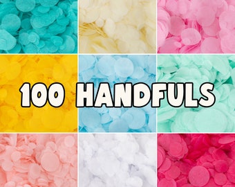 100 Guest Confetti Package | Wedding Confetti | Rainbow Colours | Biodegradable Paper Circle Confetti | Throwing Confetti | 100 Handfuls