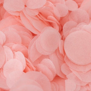 Coriandoli biodegradabili rosa chiaro per matrimonio / Coriandoli di carta rosa pallido / Coriandoli di fazzoletti da lancio / Sacchetto da 20 g / 20 manciate