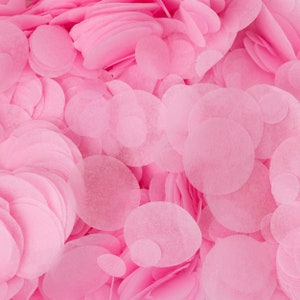 Baby Pink Biodegradable Wedding Confetti | Paper Circle Confetti | Throwing Tissue Confetti | 20g Bag | 20 Handfuls