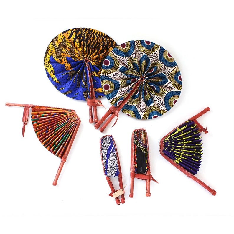 Wholesale African Print Hand Fans/ Beautiful Foldable Hand Etsy