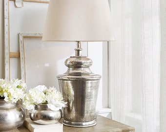 Table lamp Raw nickel Rustic look luxury handcrafted artware