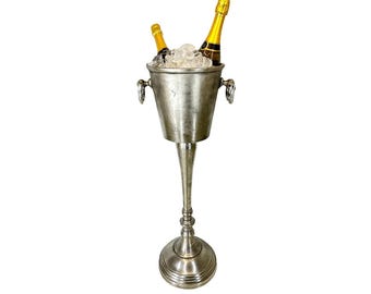Ice Bucket For Two Bottles | Beverage Chiller | DUTY FREE | Barware | Aluminium casted