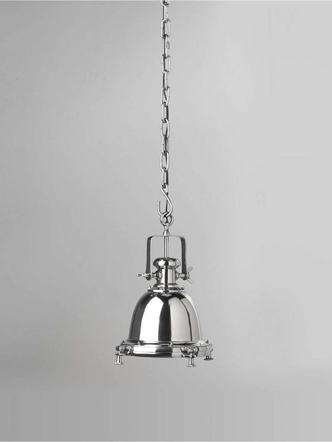 Chrome Pendant Lamp Industrial Hanging Lamp - Etsy