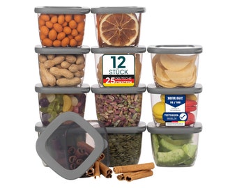 uandu 12x550ml storage containers small with lid airtight set, BPA free, storage box, kitchen organizer