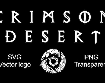 Crimson Desert Logo SVG PNG - Gaming Vector Design - Digital Download for Cricut, Silhouette, Laser Cut - Fan Art Gaming Decor