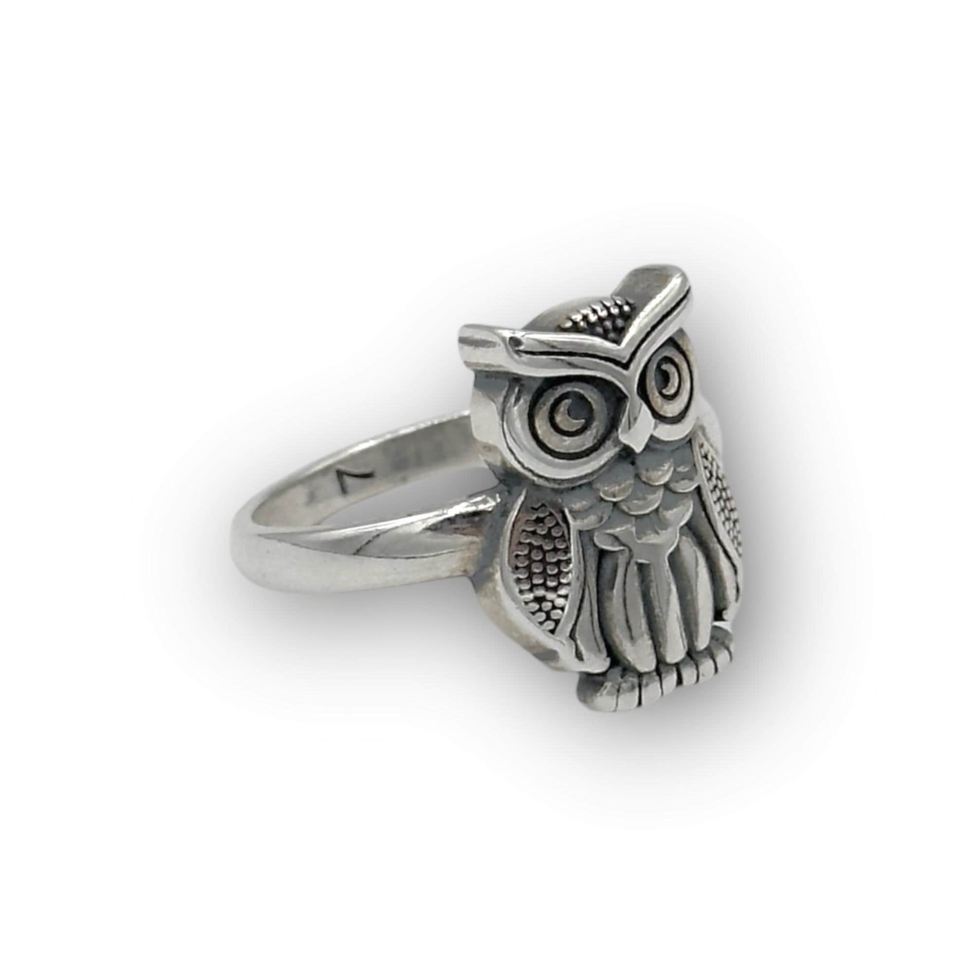 Owl Silver Ring | Intricate Nature Inspired Jewelry for All Occasions