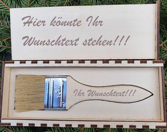 Personalisierter Farbpinsel | Lasergravur | Geschenk für Ihn | Geschenk für Maler | Personalisiertes Geschenk | optional mit Box