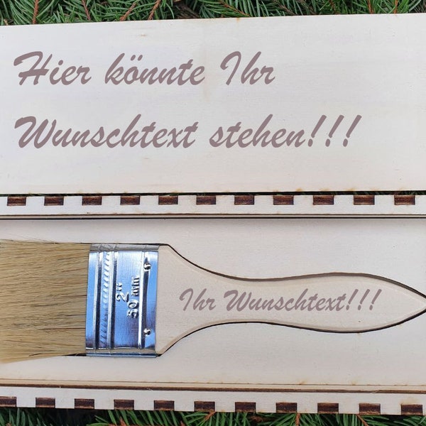 Personalisierter Farbpinsel | Lasergravur | Geschenk für Ihn | Geschenk für Maler | Personalisiertes Geschenk | optional mit Box