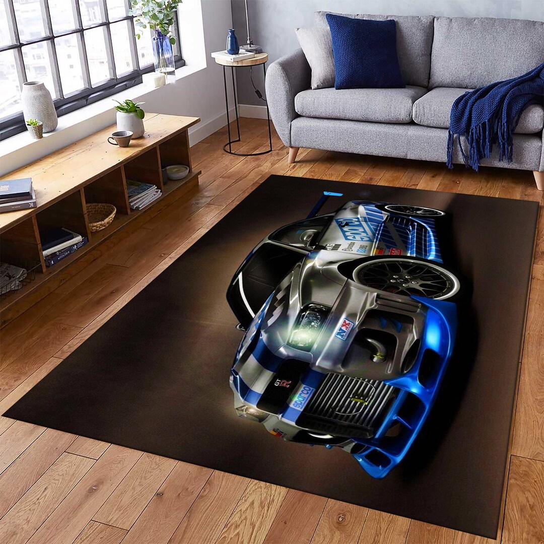 Nissan GTR Sport Car Area Rug Need for Speed Floor Mat Etsy