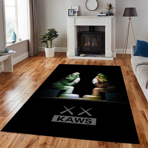 Kaws Supreme Logo Luxury Collection Area Rugs Living Room Carpet