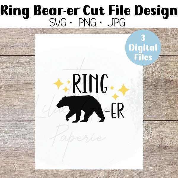 Ring Bearer Cut File-svg-png-jpg, svg file for bridal party presents, wedding attire svg