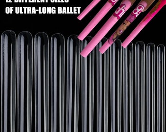 5XL Ultralange ballerina Kunstnagels met volledige dekking Druk op superlange nagels Gel of acryl Nail Art Nail Tech Supplies Thuismanicure