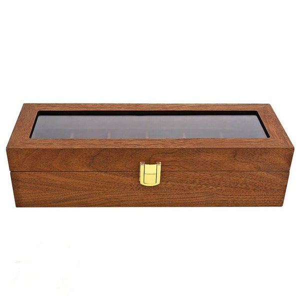 6 slots wooden watch box wooden watch display and watch storage Valentine's day gift