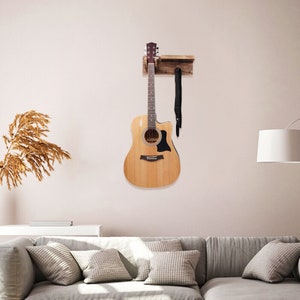Guitar Wall Mount Hanger With 3 Metal Hook Stand image 9