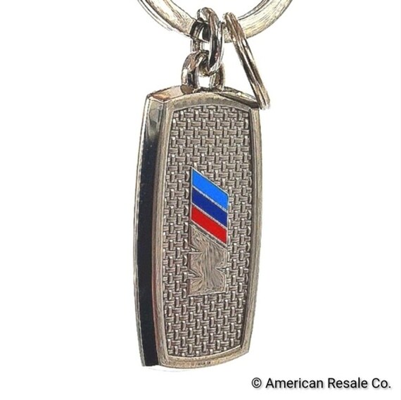Authentic Vintage BMW M Power Logo Stainless Steel Chrome Keychain Key Fob OEM. View 6