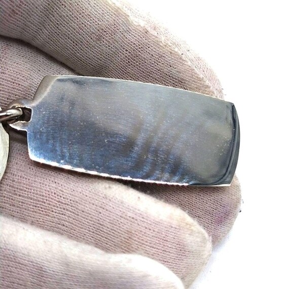 Authentic Vintage BMW M Power Logo Stainless Steel Chrome Keychain Key Fob OEM. View 5