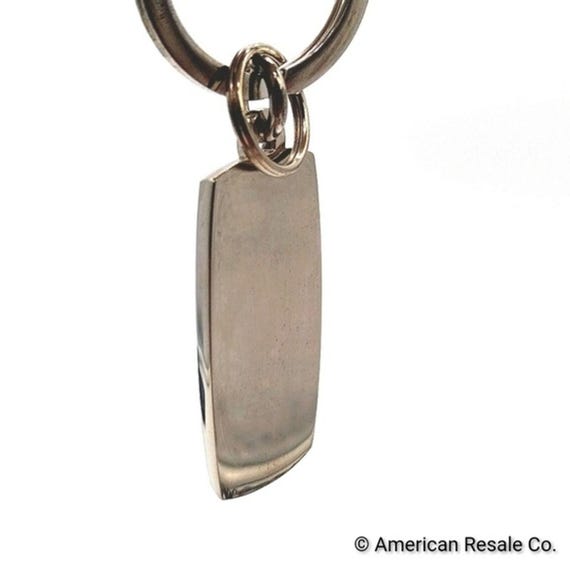Authentic Vintage BMW M Power Logo Stainless Steel Chrome Keychain Key Fob OEM. View 3