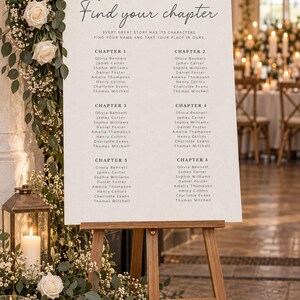 Book-Themed Wedding Seating Chart | Editable Canva Template