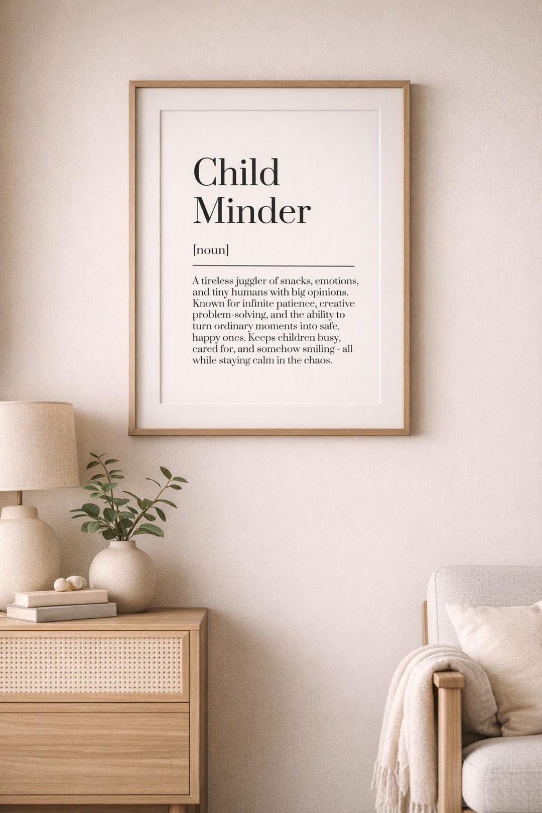 Child Minder Definition Print, Digital Download - Etsy