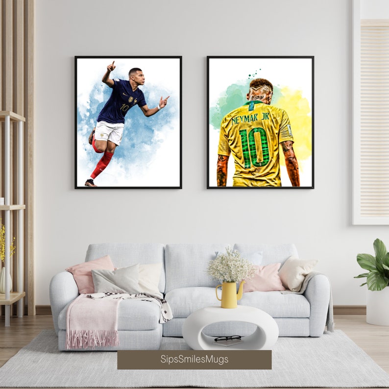 Mbappe Wall Art Home Decor Kylian Mbappe Poster Football Print - Etsy