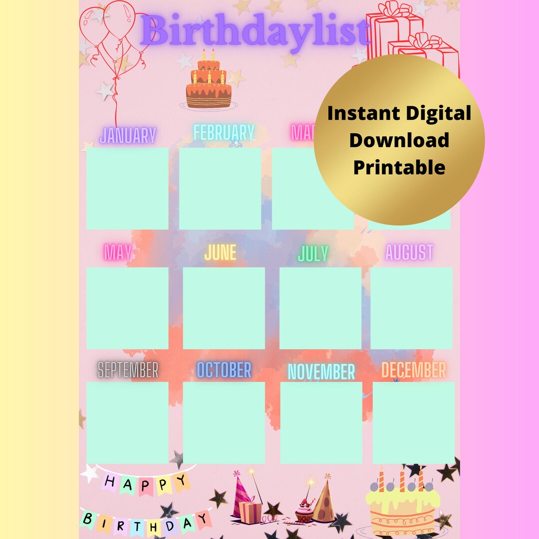 birthday-calendar-printable-birthday-list-tracker-birthday-etsy