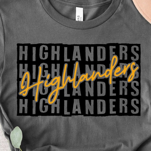 Highlanders Halfway SVG School PNG / Spirit Sublimation Typography / Football SVG / School Spirit Shirt / Digital Cut File