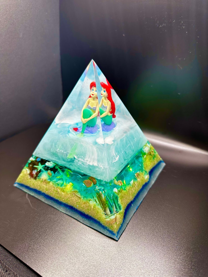 Ariel Little Mermaid Epoxy Resin Pyramid DISNEY PRINCESS Etsy