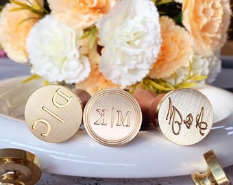 Kit de sellos de lacre personalizados para invitaciones de boda, logotipo personalizado, kit de sellos de lacre para bodas, sellos de lacre personalizados