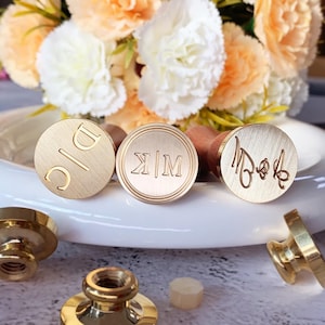 Personalisiertes Wachs Siegel Stempel Set für Hochzeitseinladungen, Individuelles Logo, Personalisiertes Wachs Siegel Stempel Kit für die Hochzeit