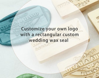 Customize your exclusive wedding rectangular wax seal set, custom rectangular wax seal, personalized wax seal