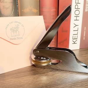 Custom Book Embosser, Custom Stamp Embosser, Custom Cat Embosser, From The Library of, Book Lover Gift, Personalized Gift