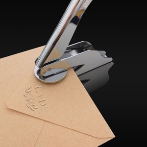 Gepersonaliseerde reliëfstempel, initialen reliëfstempel, aangepaste reliëfstempel, reliëfstempel, adresstempel, huwelijksstempel, papieren reliëfstempel