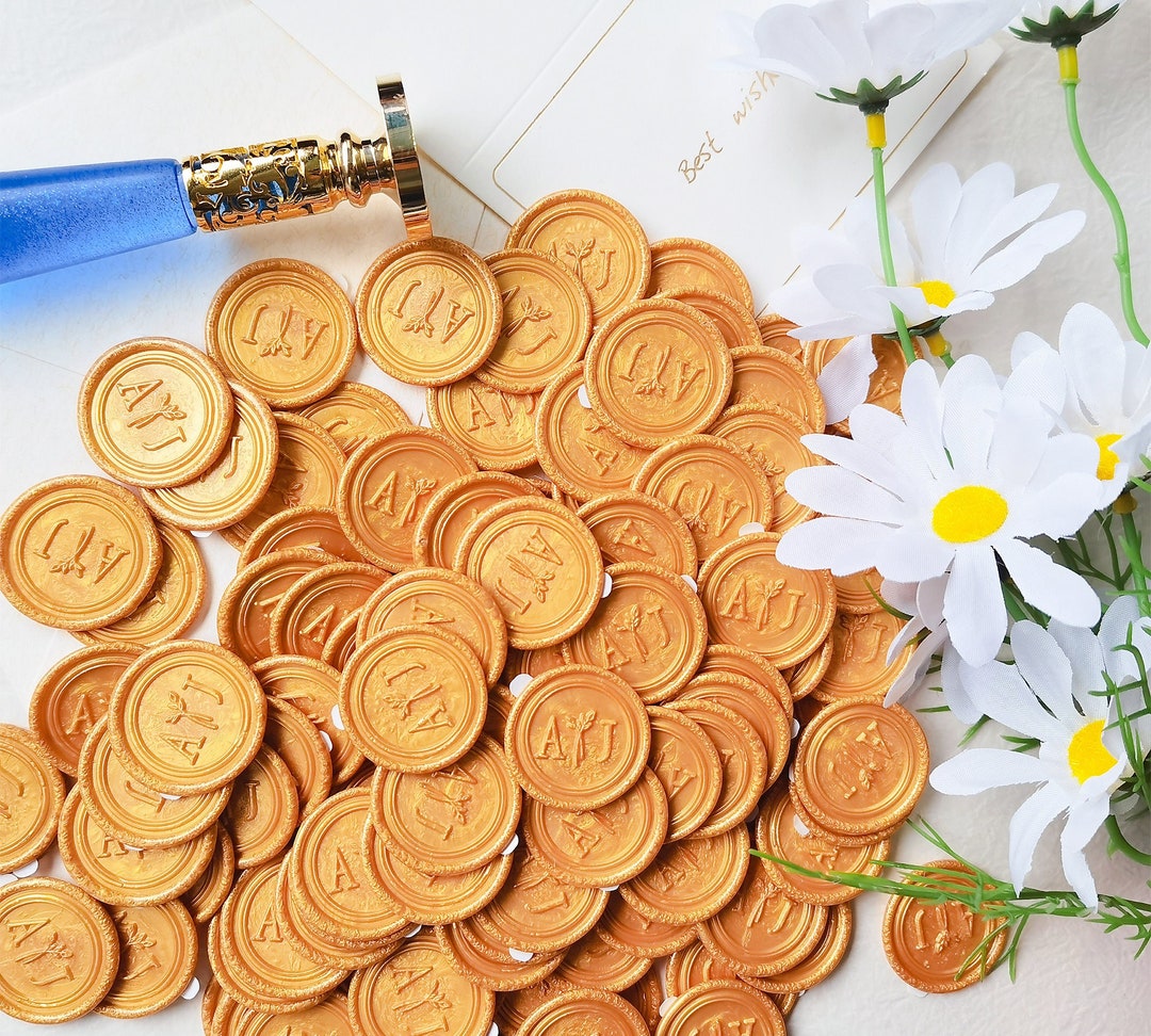 Custom Wedding Wax Seal Stickers, Wedding İnitials Wax Seal Stickers