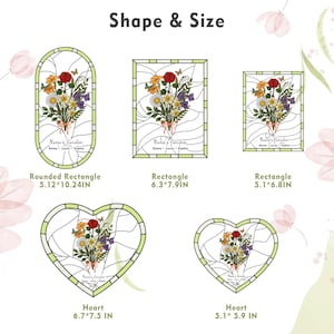 May include: An assortment of floral designs in various shapes, including a rounded rectangle, rectangle, and heart. Each design features a bouquet of flowers with a butterfly and the text "Nana's Garden". Measurements are provided in inches.