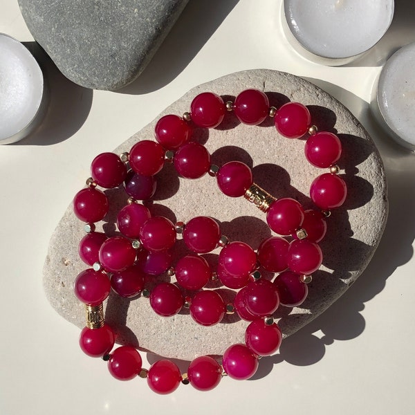 “Pink Planet” Semi-Precious Stone Bracelet main image 1