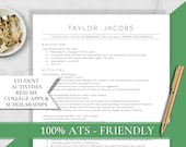 Student Resume Template, Activities Resume, High School Resume, Scholarship Resume, College Admissions Resume, College Application Resume