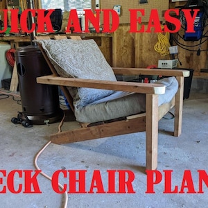Quick and Easy Deck Chair Plans | Adirondack Chair Plans | Muskoka Chair Plans | DIY Build PDF Digital Plans | 1/3 the cost of buying | DC1