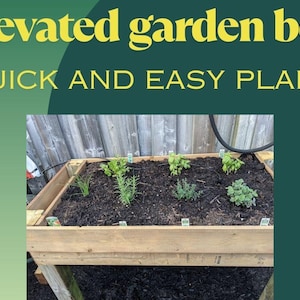 Plans de plate-bande surélevée | Jardinière | Boîte de jardin d&#39;herbes aromatiques | Lit de jardin surélevé | Boîte de jardin | Boîte à légumes | Jardinière en bois | Lit de jardin en bois