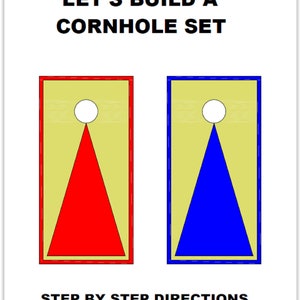 Planos de tablero de cornhole / Planos DIY / Planos paso a paso / Planos de tablero de lanzamiento de bolsas de frijoles / Planos de descarga digital en PDF / Planos de juegos al aire libre / CH1
