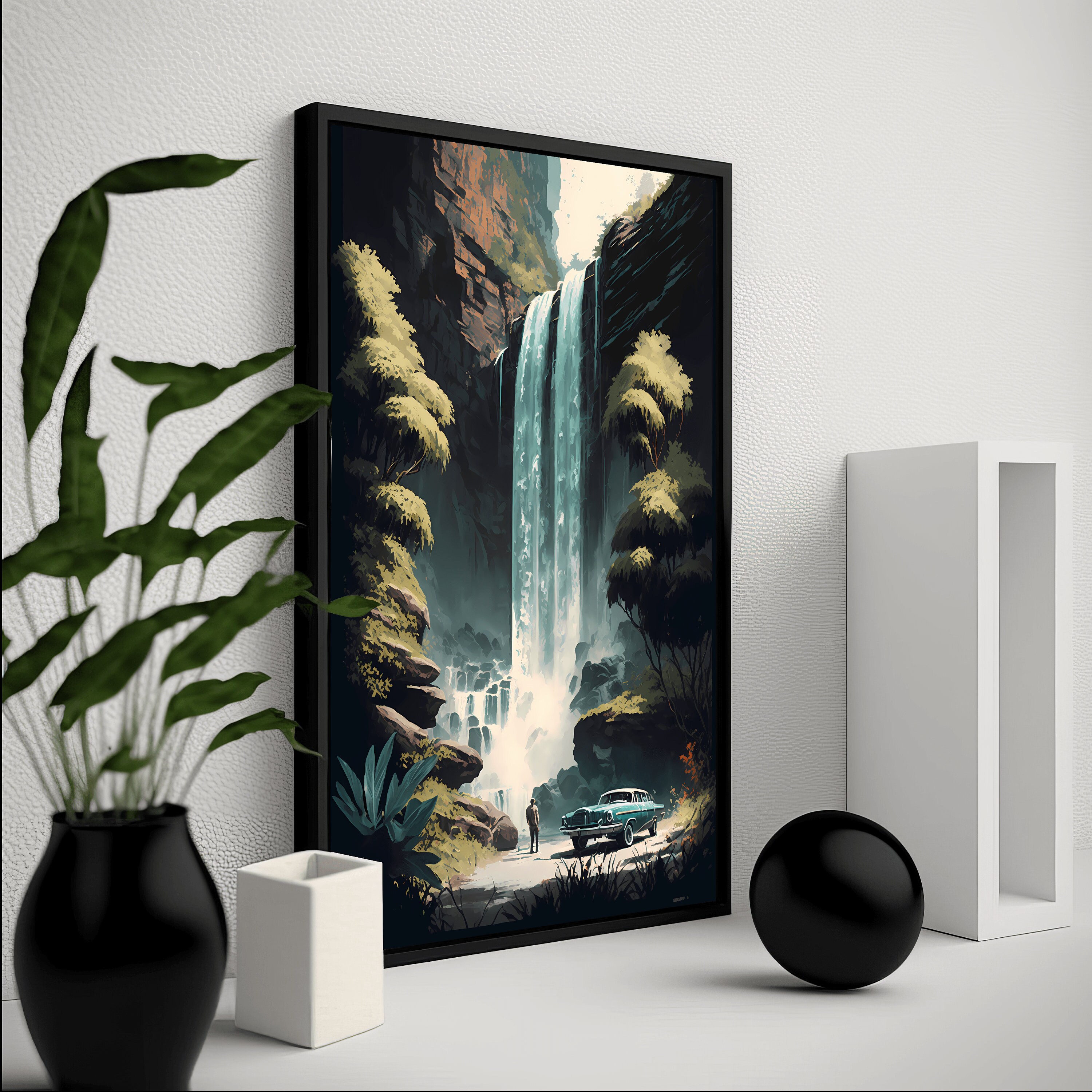 Waterfall Wall Art Home Decor Nature Wall Art Nature Etsy