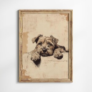 Cute Yorkshire Dog Print, Pet Lover&#39;s Wall Art Poster, Animal Decor for Home, Dog Mom Gift, Nursery Art, Vintage Style Decor